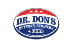 Dr. Don’s Buttons, Stickers and More Logo
